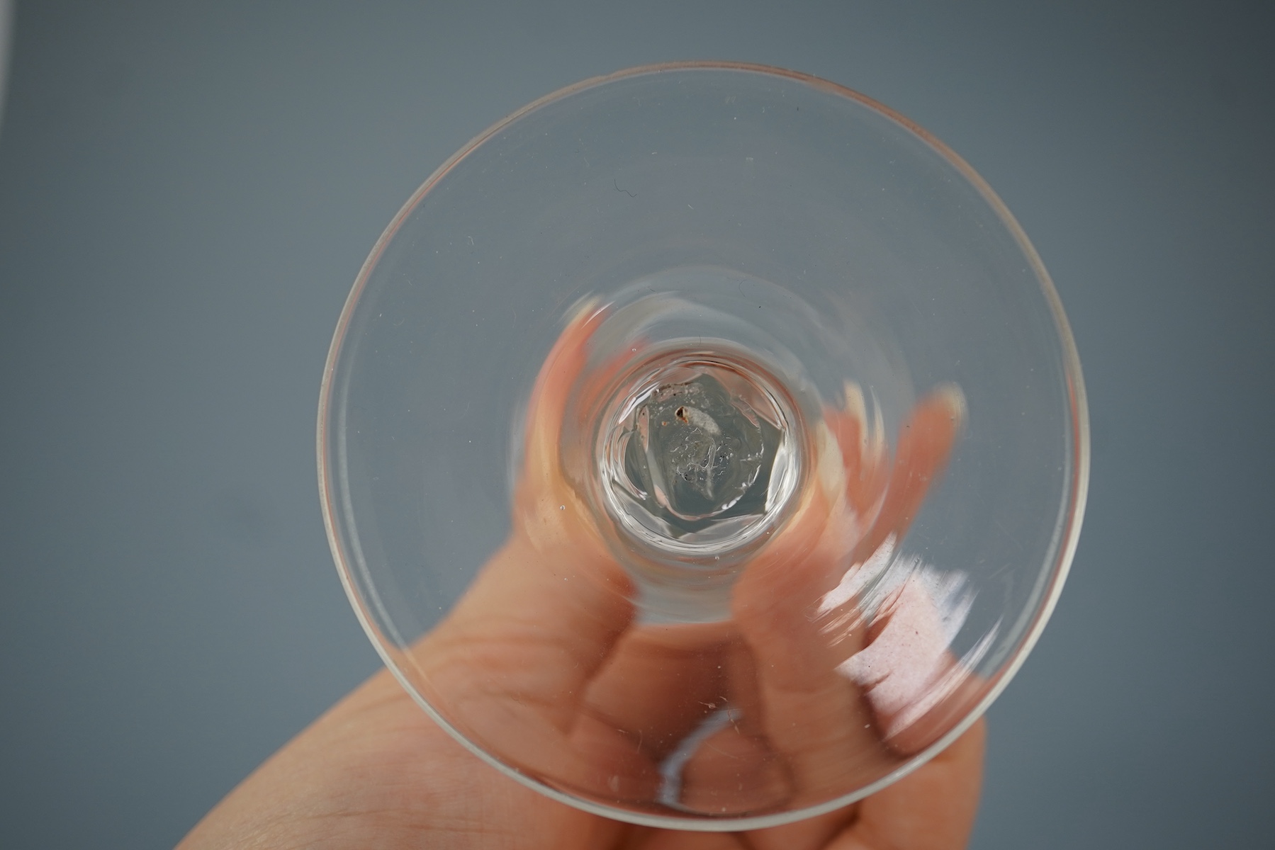 A fine engraved horse racing wine glass, c.1775-85